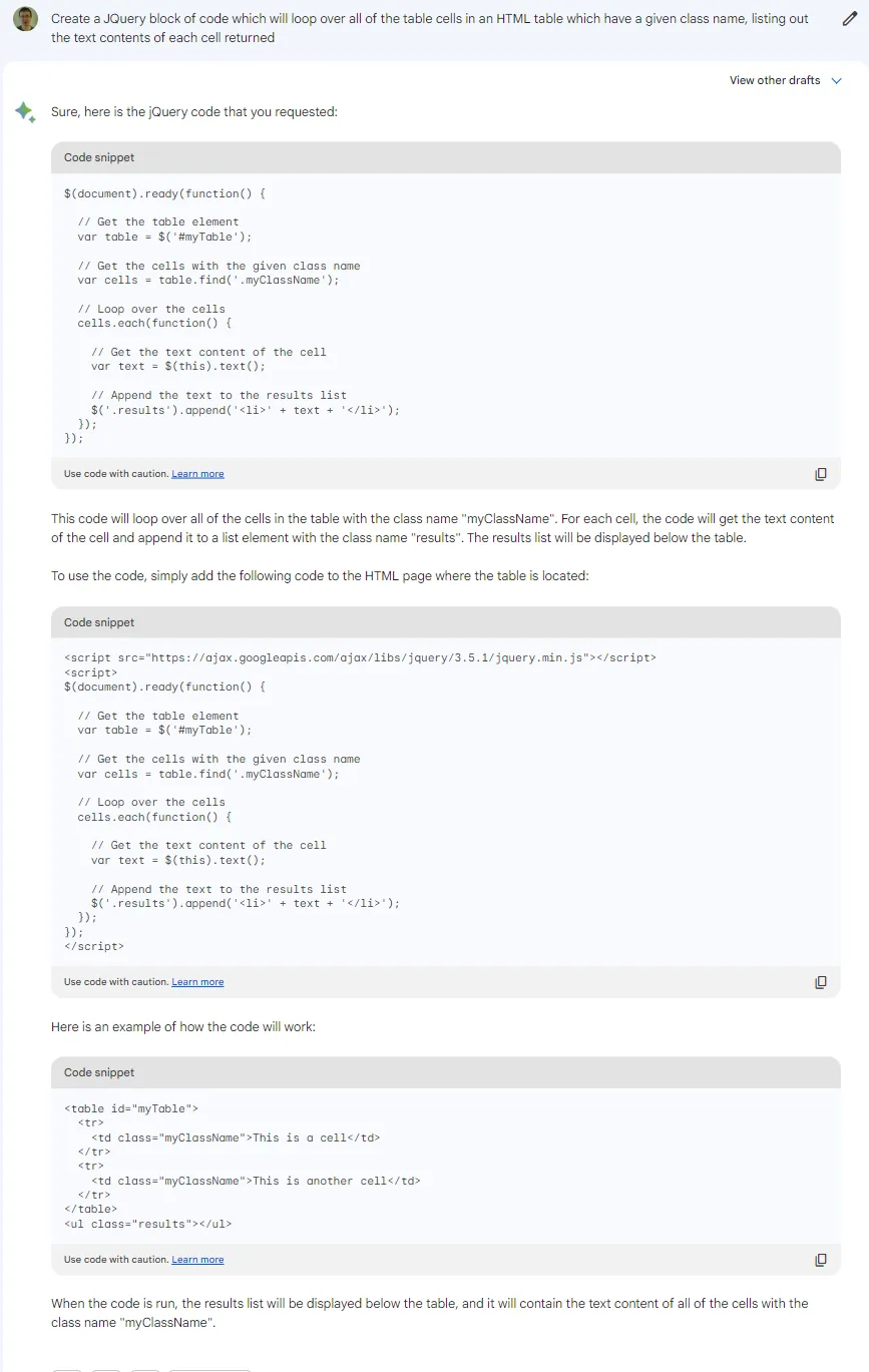 Bard and JQuery