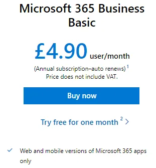 Microsoft 365 Business Basic licence