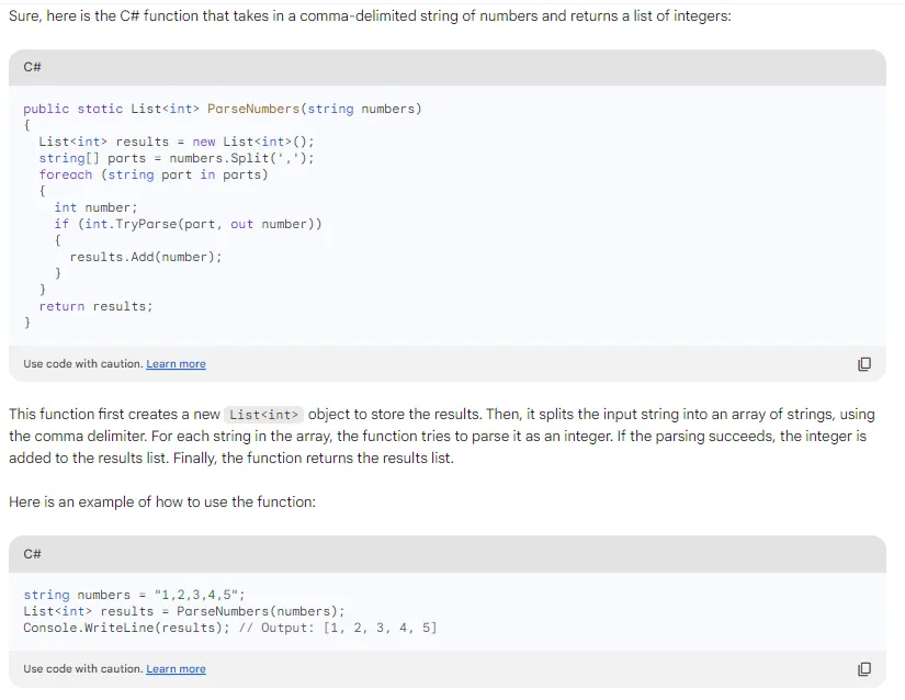 Bard version of C#