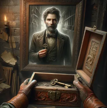 Behind the portrait