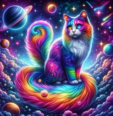 A cat in space