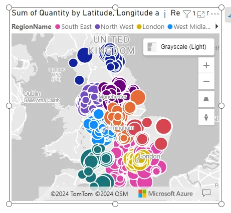 Sales by region - map two