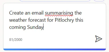 Weatehr forecast email