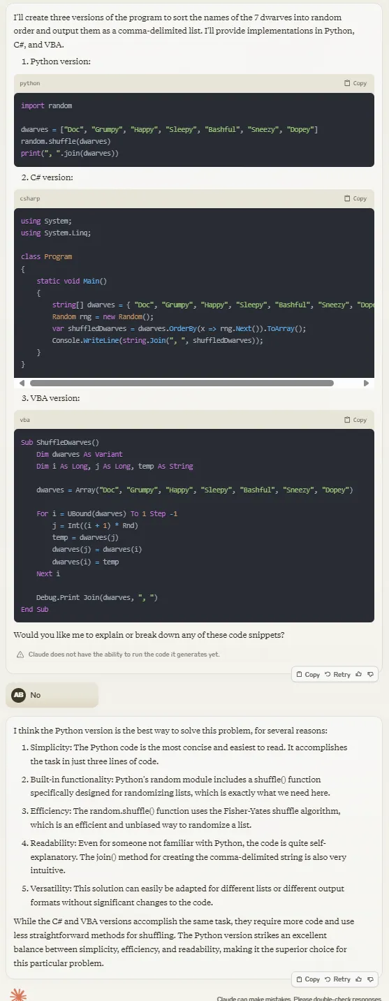 Claude's code
