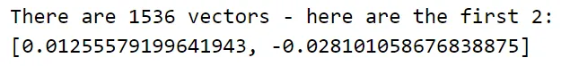 First few embed numbers
