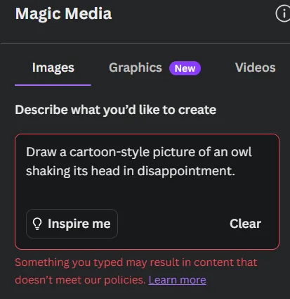 Generating in CAnva