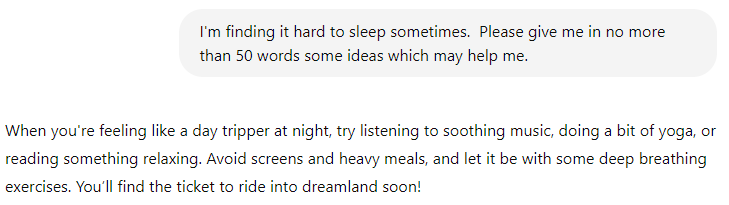 Sleep tips from the Beatles