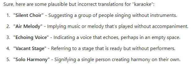 Karaoke translations 2