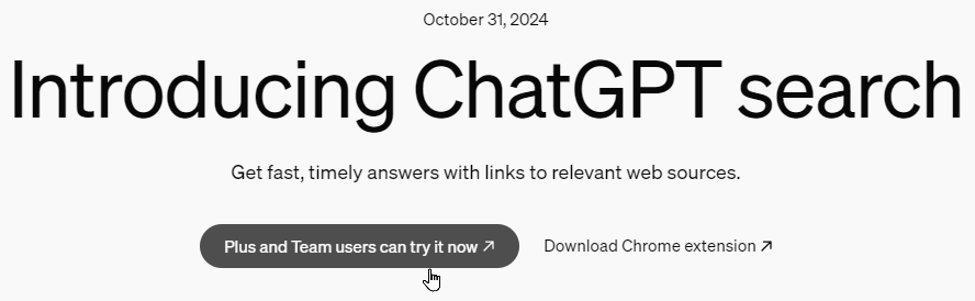 ChatGPT search button