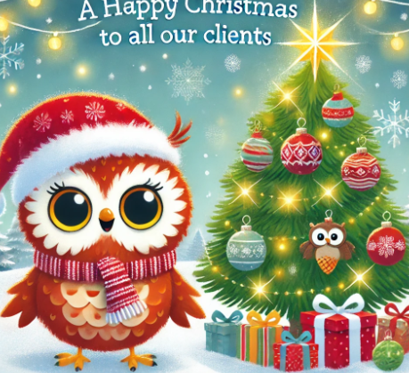 Xmas picture with owl