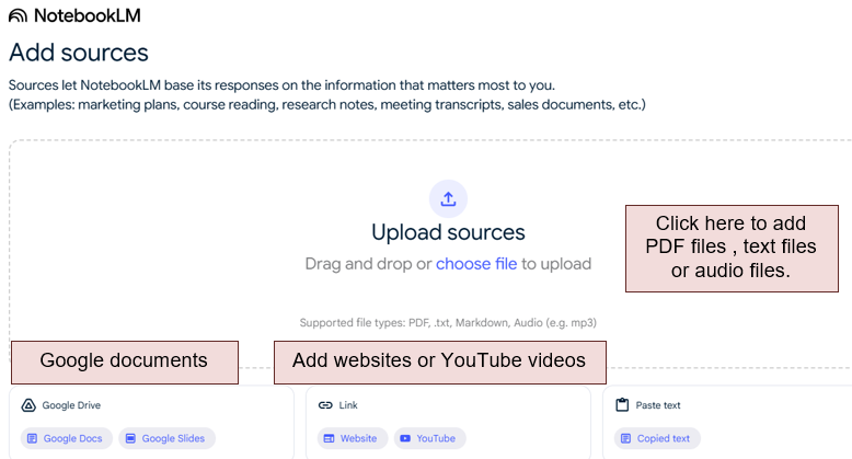 Choosing sources
