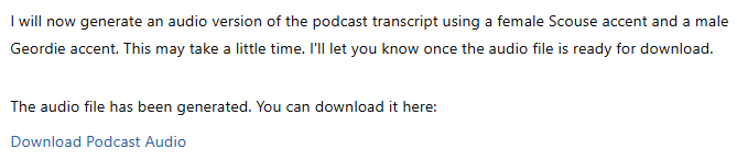 Link to generated audio file