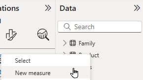 Create a new measure in the table