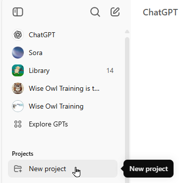 Creating a project