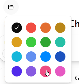 Changing the colour of a project