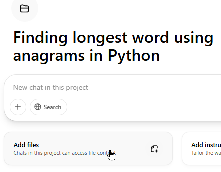 Uploading a file to a project
