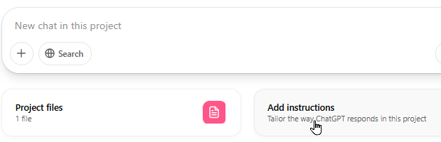 Adding basic instructyions