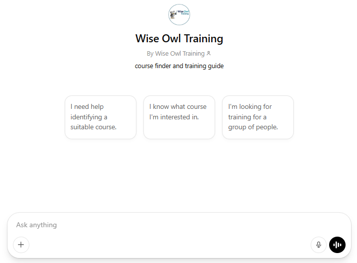 Custom GPT for Wise Owl Training