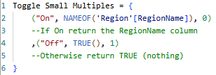 Edit the code to include on or off