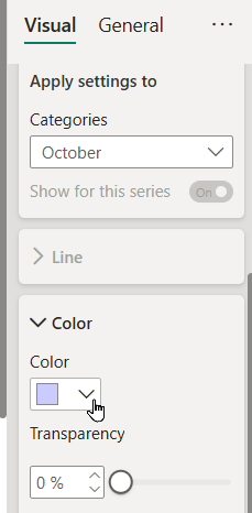 Choosing a colour