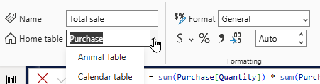 Change the Home table to another