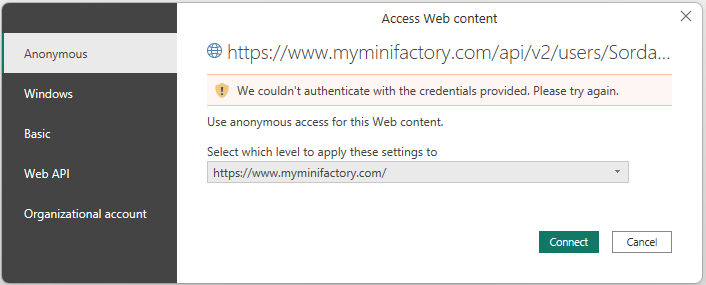 Access Web content dennyed