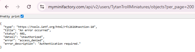 No cookie found so the connection to the API fails