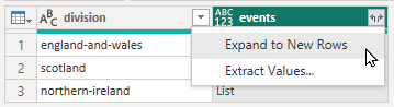 Expand to new rows