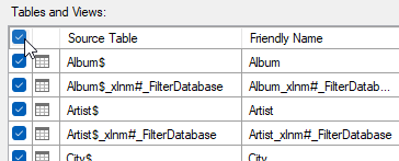Importing Excel worksheets into a Power Pivot data model