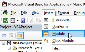 Inserting a VBA module into an Excel VBA project