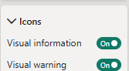 Image showing the Icons section of the Header icons