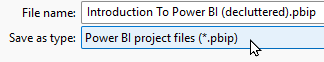 Save the file as a power project