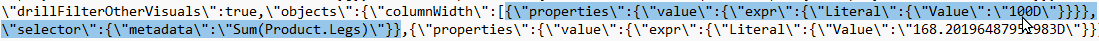 Change the setting to desired width