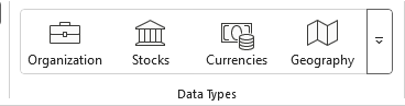 Data types in Excel