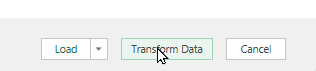 Transform data button