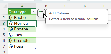 Inserting a column