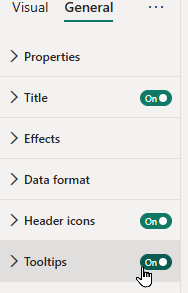 Turning table tooltips on