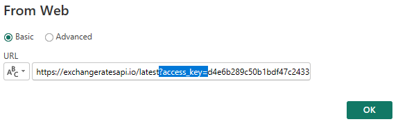 Pass in an API key