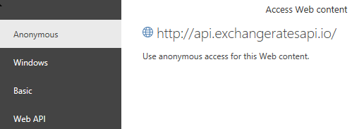 Using the Anonymous authentication option