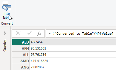 Transform the data