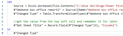 A custom step to extract the value of a cell in a Power Query query