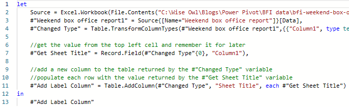 Adding a new custom column in Power Query M code