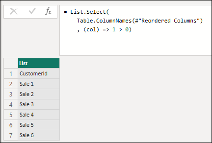 Applying a filter on each row