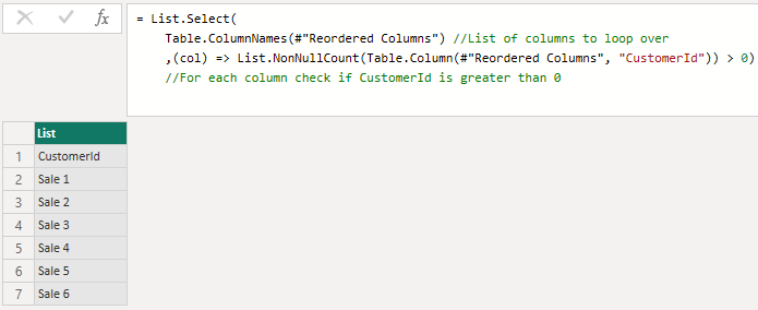 Test for each row if the same condition is met