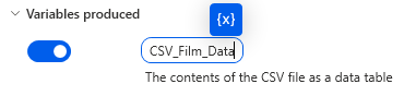 An image showing a variable being renamed in PAD