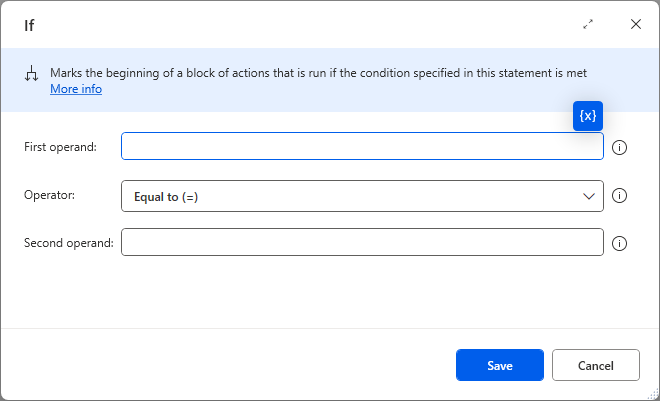 An image showing the If action
