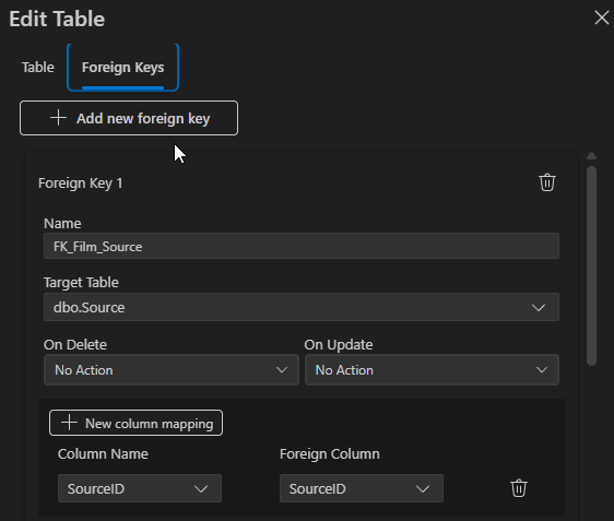 Editing foreign keys in the diagram view in Visual Studio Code Editing foreign keys in the diagram view in Visual Studio Code