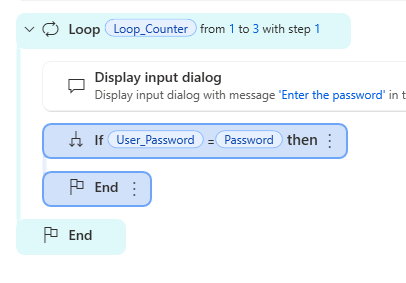 An image showing the correct placement of the IF within the loop.