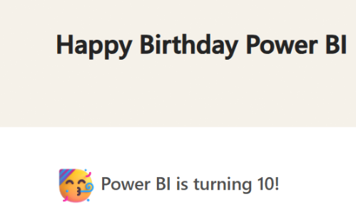 Power BI is 10