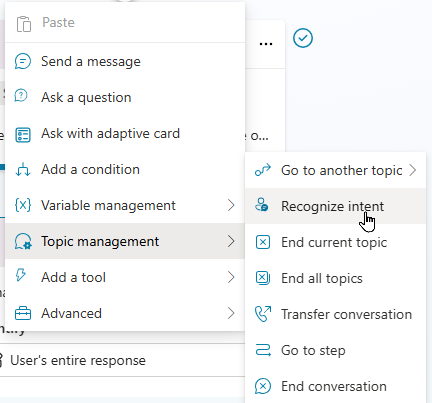 Getting intent from a user